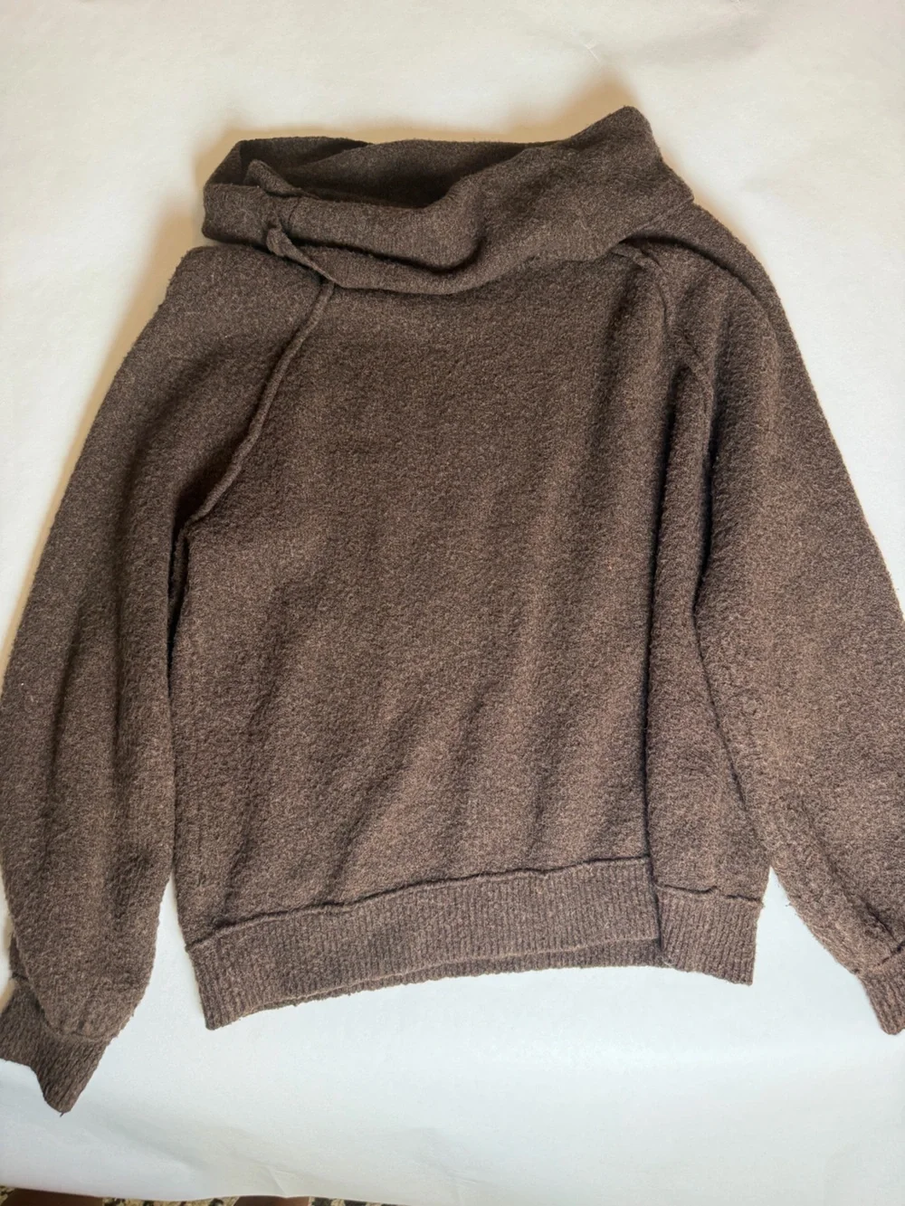 Free People Chocolate Brown Cowl Neck Sweater